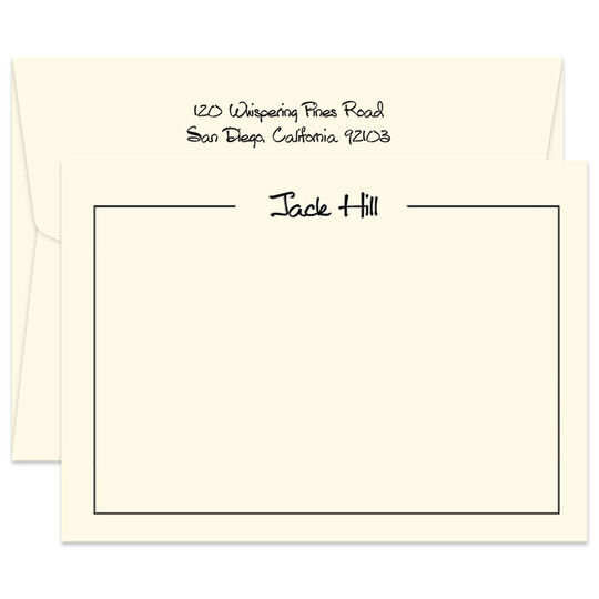 Triple Thick Glory Flat Note Cards - Raised Ink